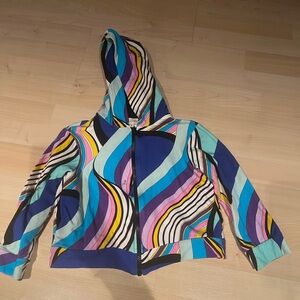 Emilio Pucci Multicolor Wave-Print Kids Zip Hoodie